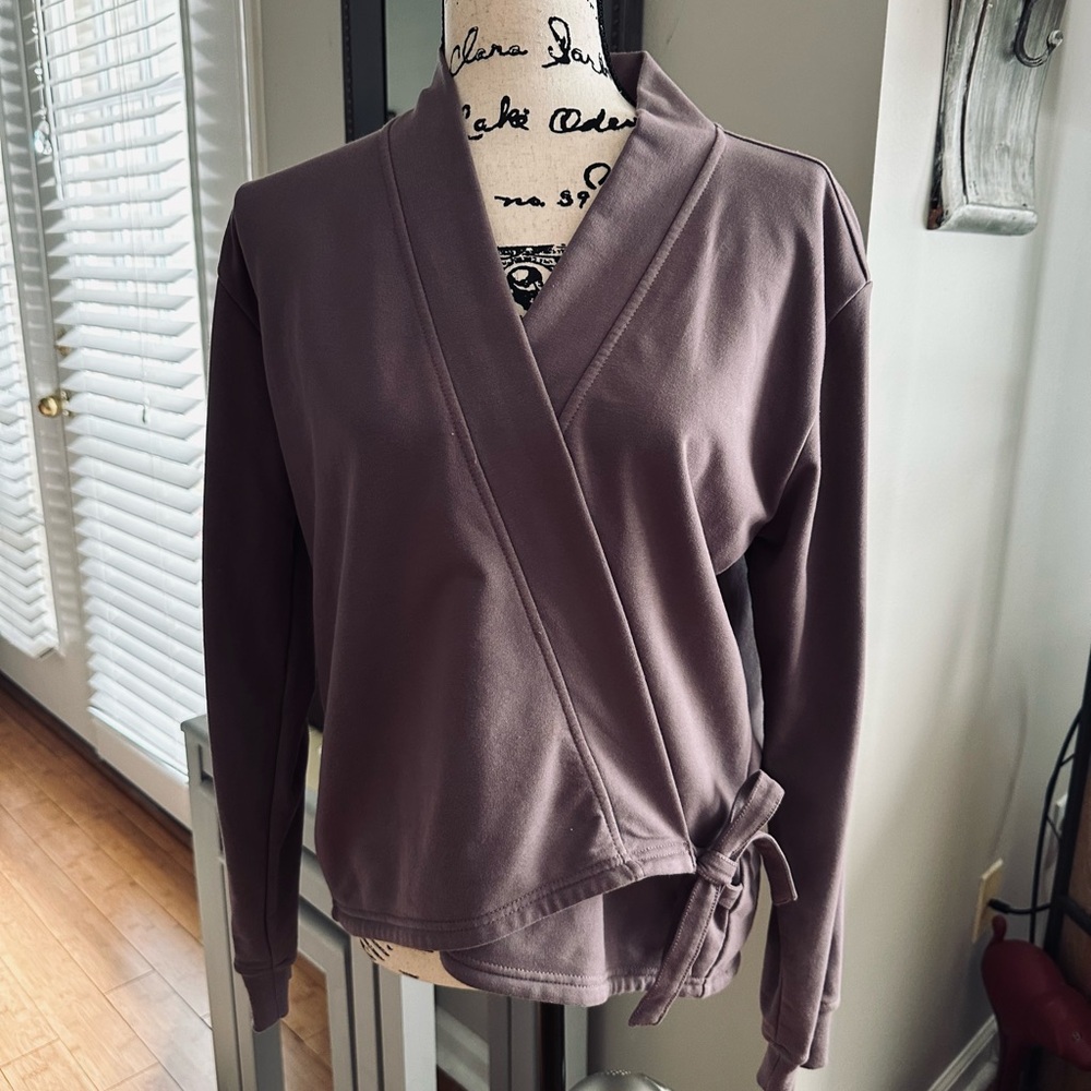 Athleta Purple Wrap Top - Picture 3 of 4